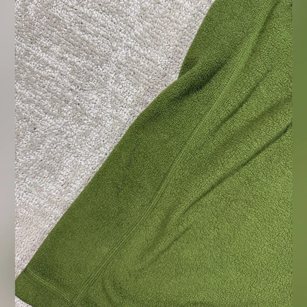 The North Face Green Lite Weight Fleece 1/4 Zip Sweater Hiking Men Size M